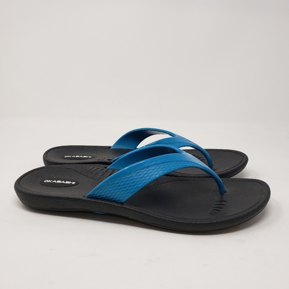 Okabashi Maui Recovery Sandals Flip Flops Thong Black Size L 9.5/10.5 - Picture 5 of 9